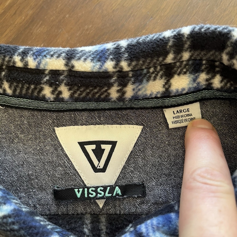 Vissla Men's Eco Zy Plaid Flannel Button-Up Shirt XL Long Sleeve reg $79.99 - Picture 6 of 12